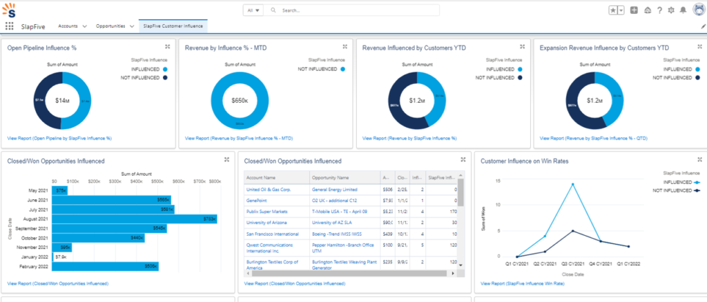 Measure revenue influence with robust analytics dashboard
