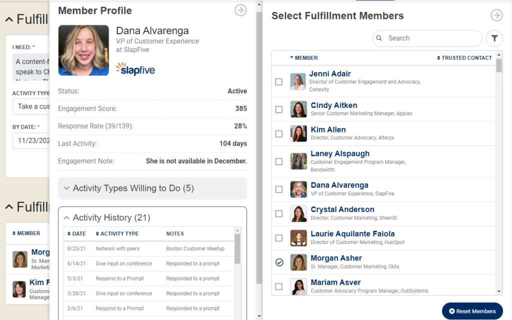 Easily find the best customers or content to fulfill a request Image