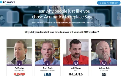 Acumatica competitive ERP replacement webinar insights